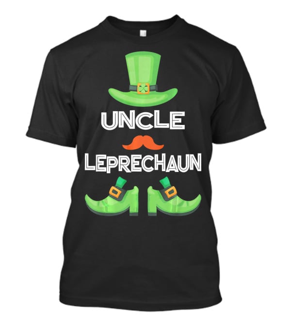 Uncle Leprechaun Green Hat And Shoes St. Patrick's Day Family Matching Group T-Shirt