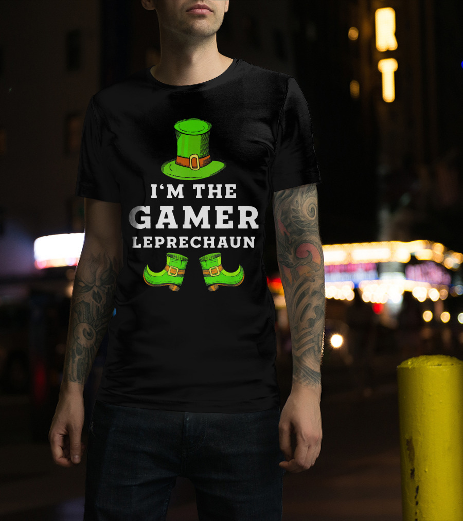 I'm The Gamer Leprechaun St Patrick's Hat And Shoes T-Shirt