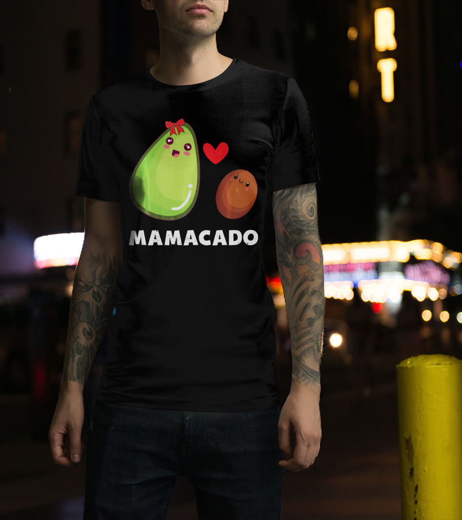 Mamacado Pregnancy Vegetarian Avo Cute Heart Avocado T-Shirt