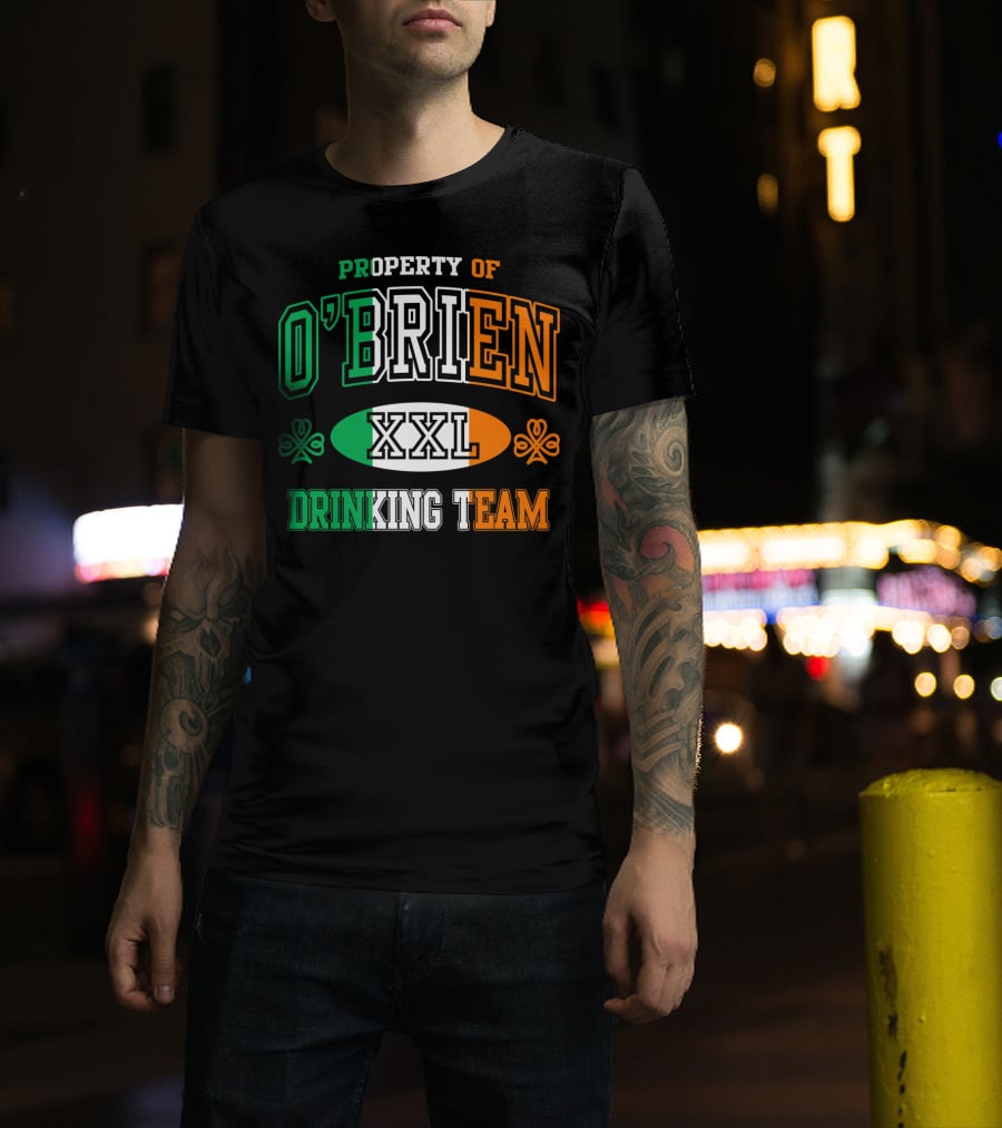 Property Of O'Brien XXL Irish Drinking Team T-Shirt