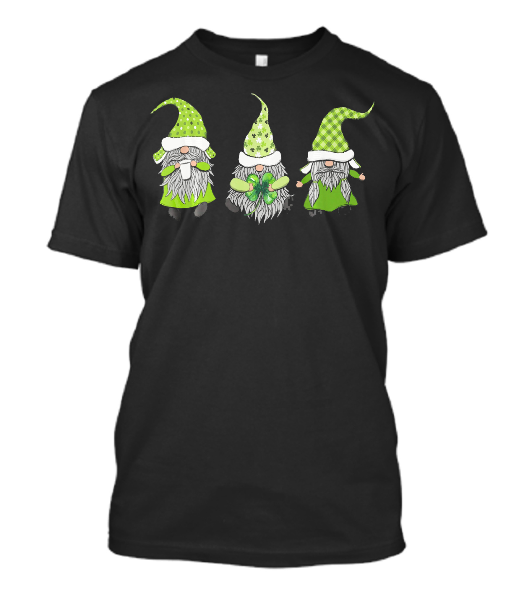 Funny Green Leprechaun Gnome Trio Tomte T-Shirt