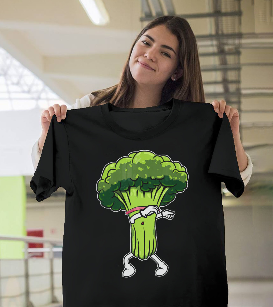 Broccoli Dabbing Meme Funny Dance Veggie Trend T-Shirt