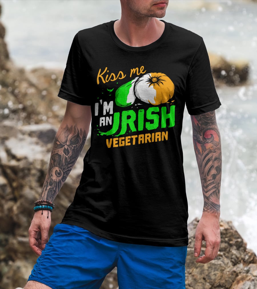 Kiss Me I'm An Irish Vegetarian St. Patrick's Day T-Shirt