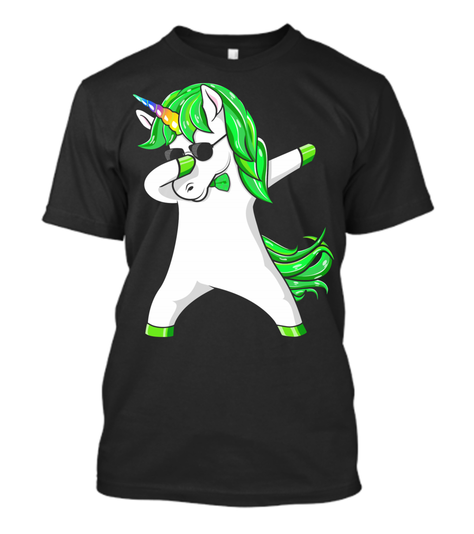 St Patricks Day Dabbing Green Unicorn T-Shirt