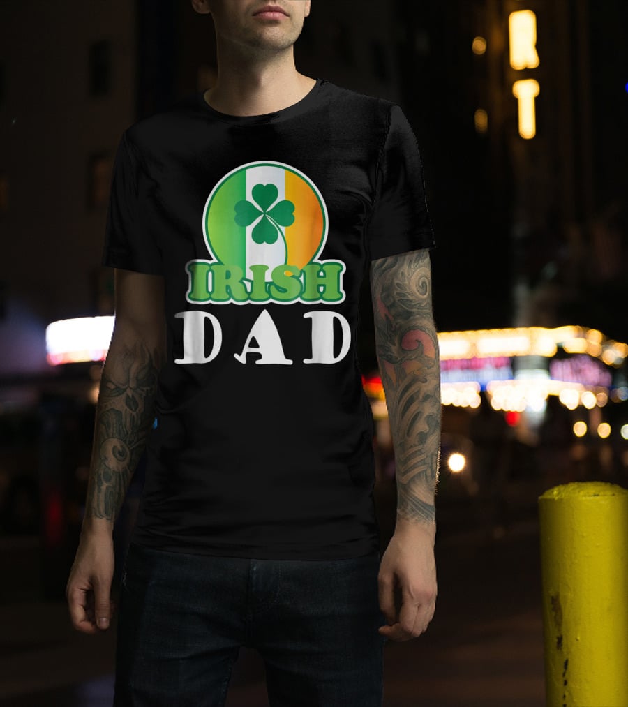 Irish Dad Clover Flag T-Shirt