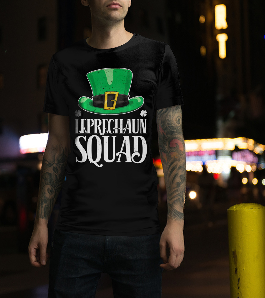 Leprechaun Squad St. Patrick's Day Irish Hat T-Shirt