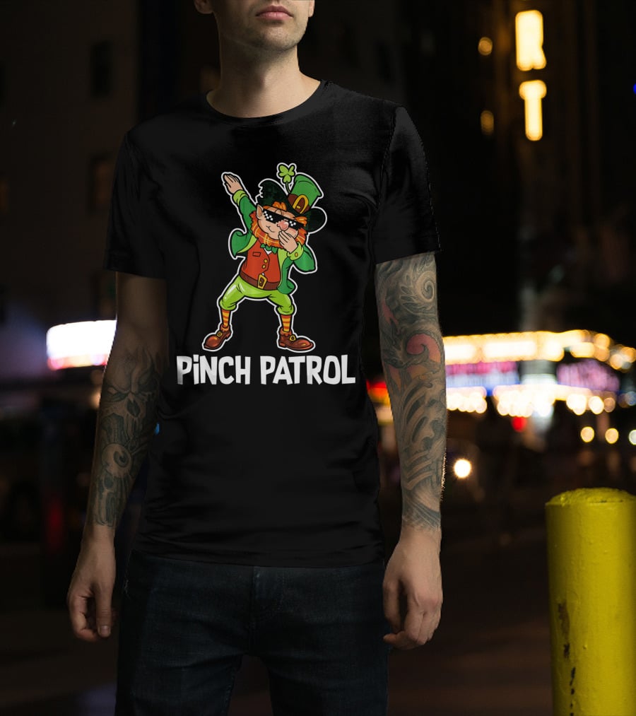 St Patrick's Day Pinch Patrol Dabbing Leprechaun T-Shirt