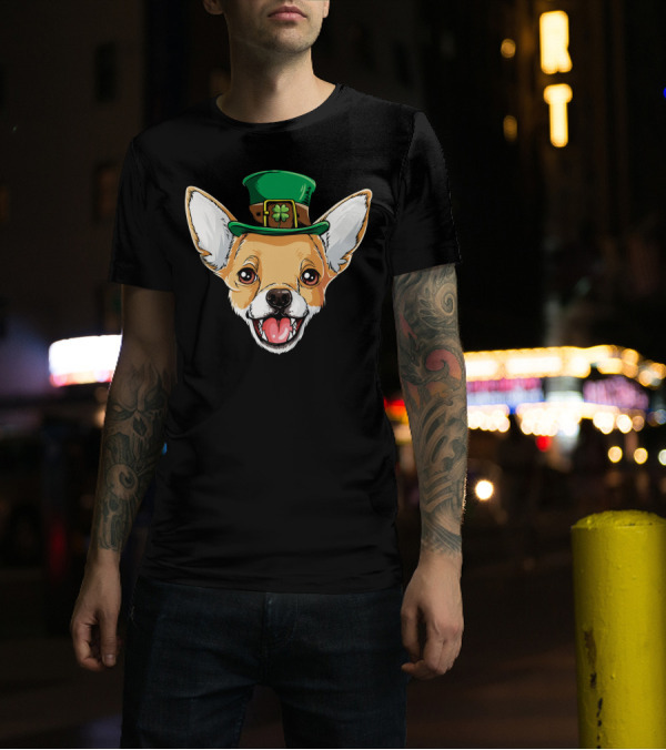 Chihuahua Leprechaun Hat Shamrock T-Shirt
