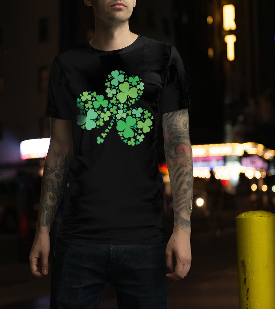 Shamrocks Clover Design St. Patricks Day T-Shirt