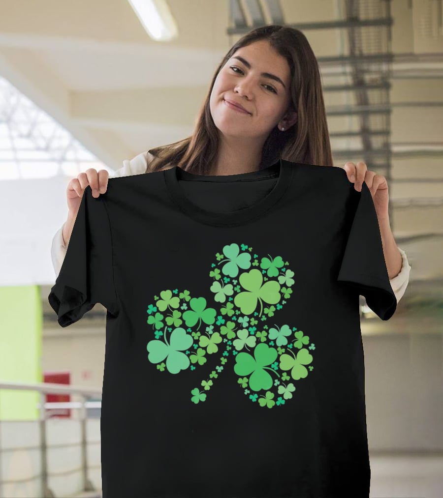Shamrocks Clover Design St. Patricks Day T-Shirt