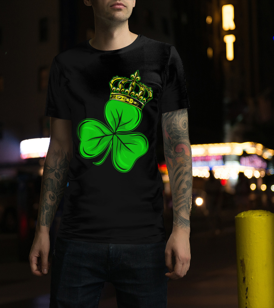 St Patricks Day Shamrock Irish Crown T-Shirt