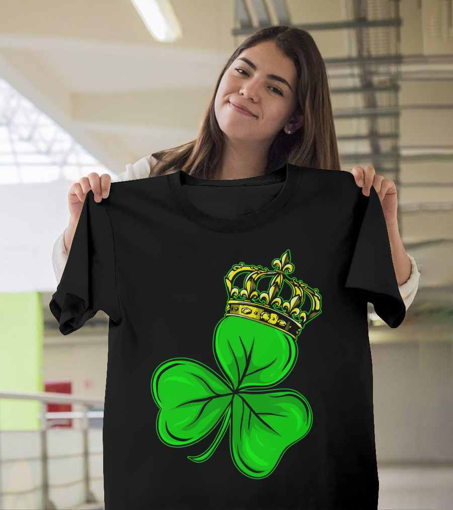 St Patricks Day Shamrock Irish Crown T-Shirt