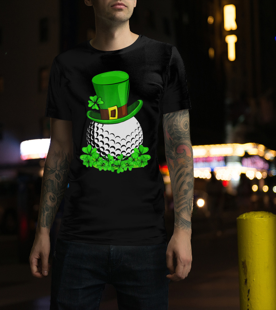 Leprechaun Hat Shamrock Golf St Patricks T-Shirt