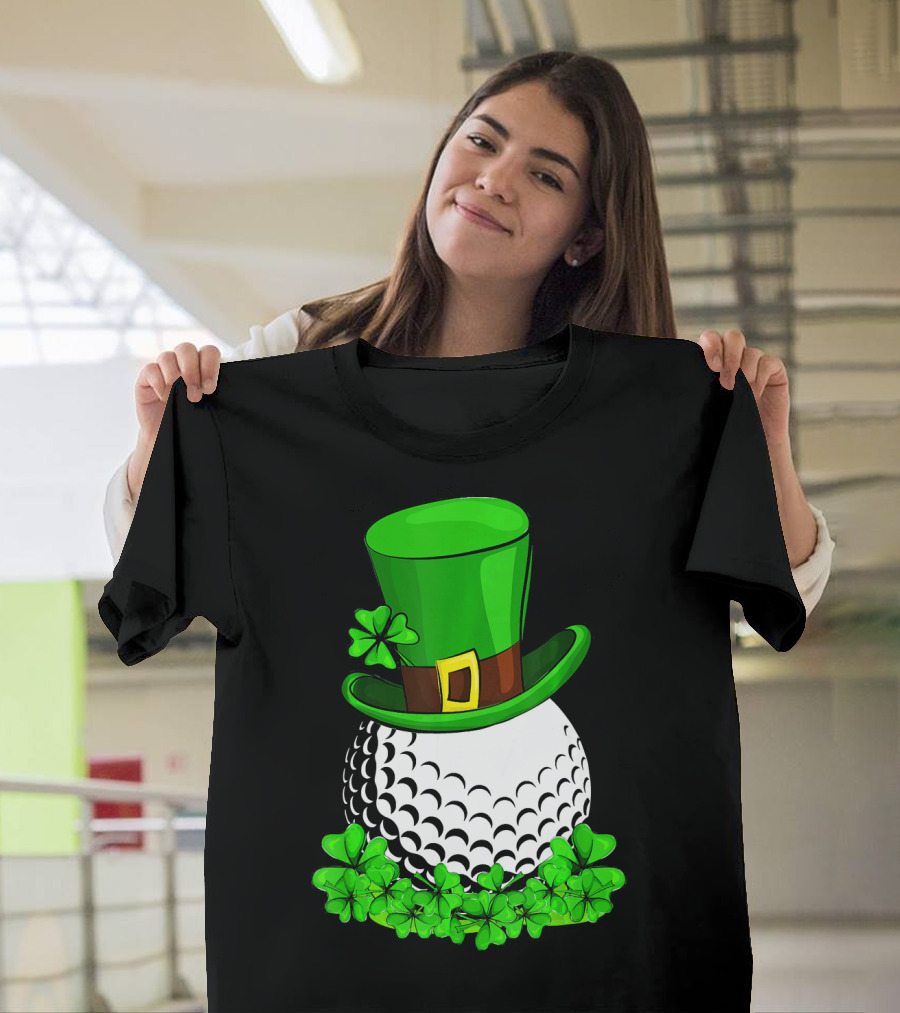 Leprechaun Hat Shamrock Golf St Patricks T-Shirt