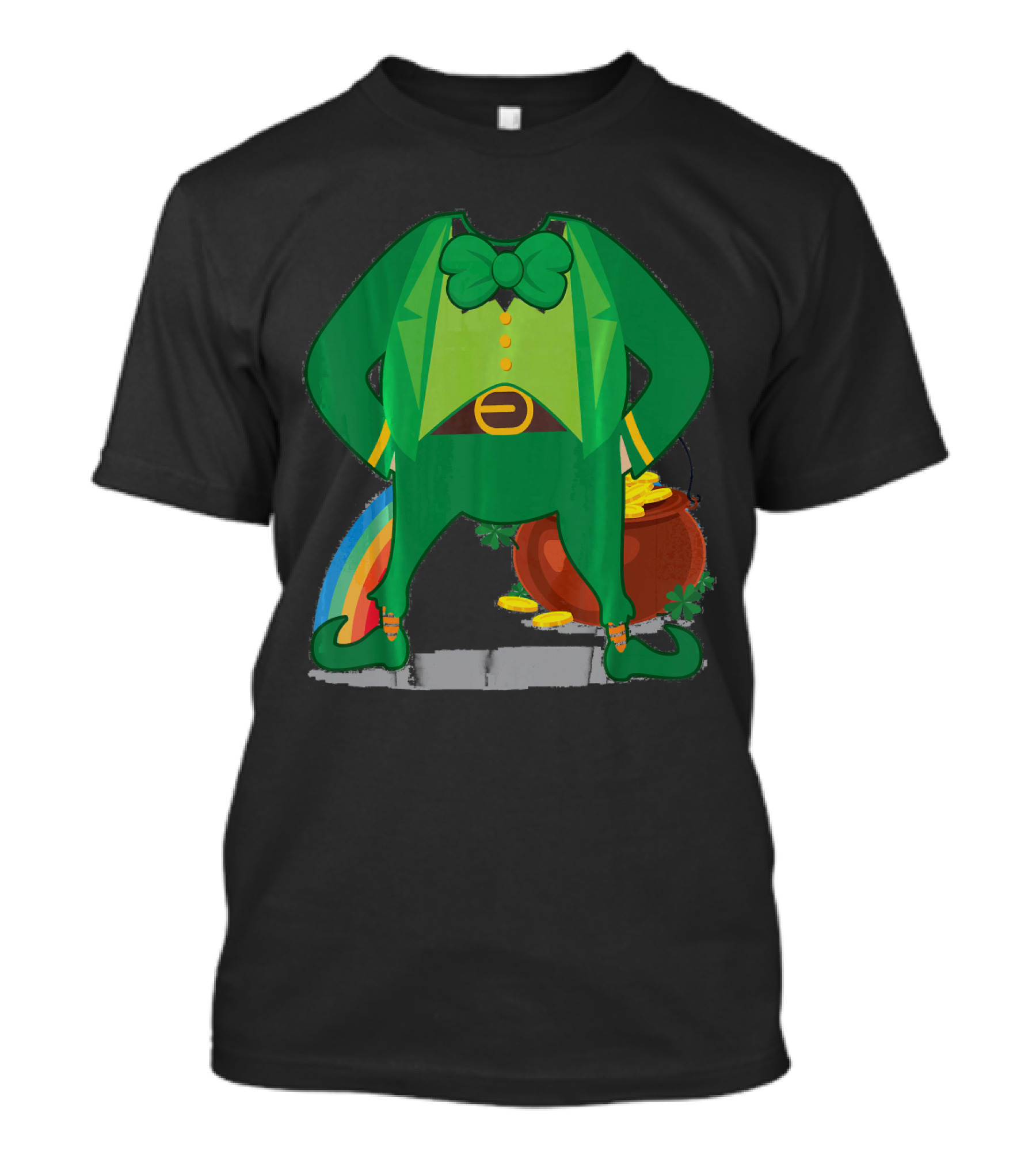 Leprechaun Costume Funny Paddy's Pot Of Gold Rainbow T-Shirt