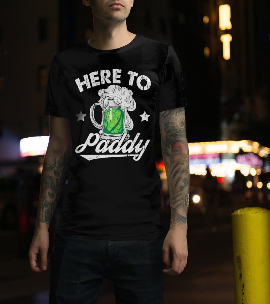 Here To Paddy Green Beer Mug St Pat T-Shirt