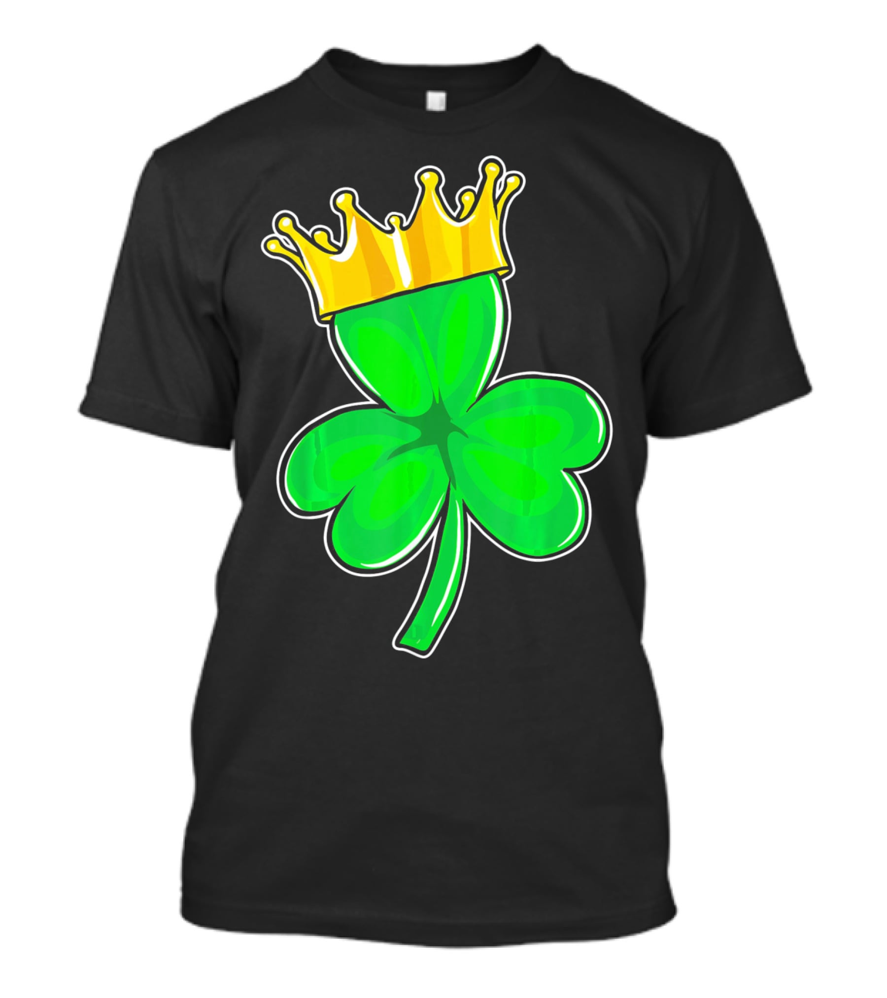 Four Leaf Clover King With Crown Of Luck T-Shirt