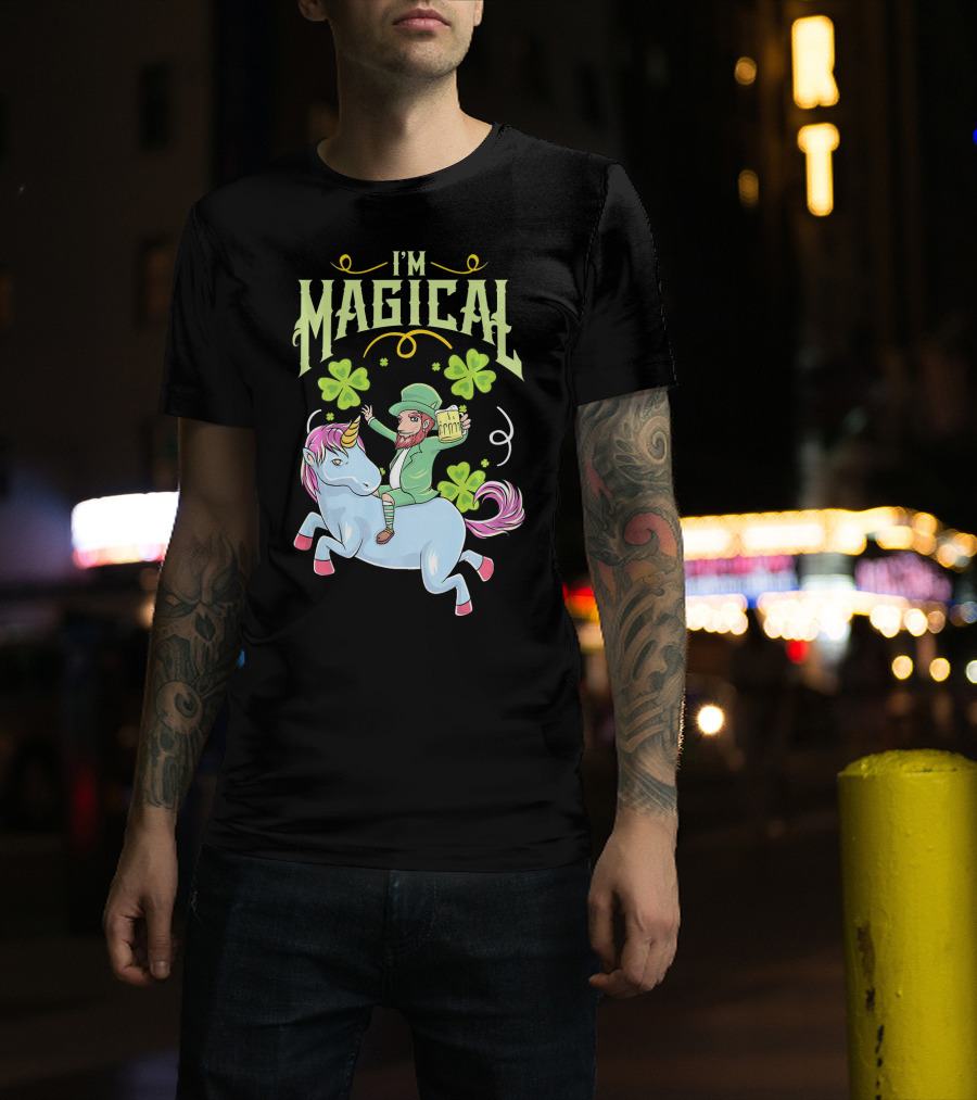 I'm Magical Leprechaun Riding Unicorn T-Shirt