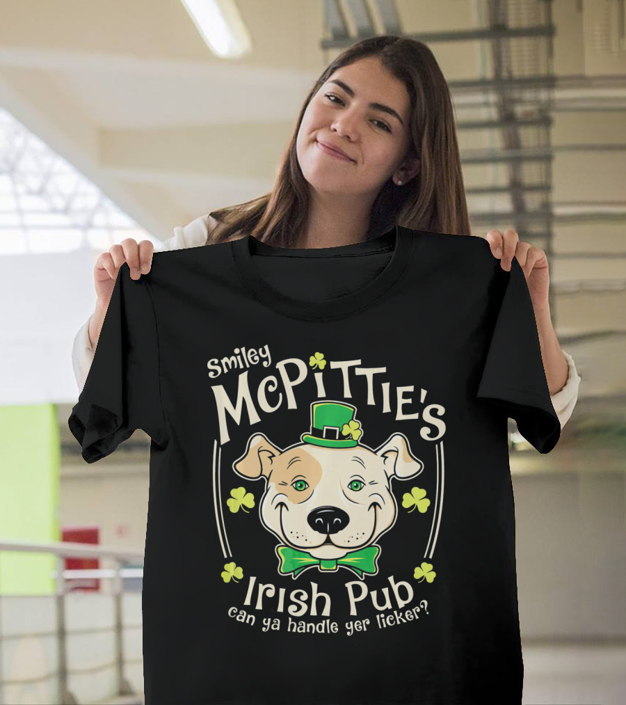 Smiley McPittie's Irish Pub Can Ya Handle Yer Licker? T-Shirt