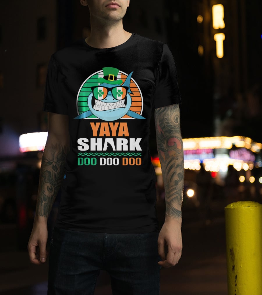 Yaya Shark St. Patrick Day Doo Doo Doo T-Shirt