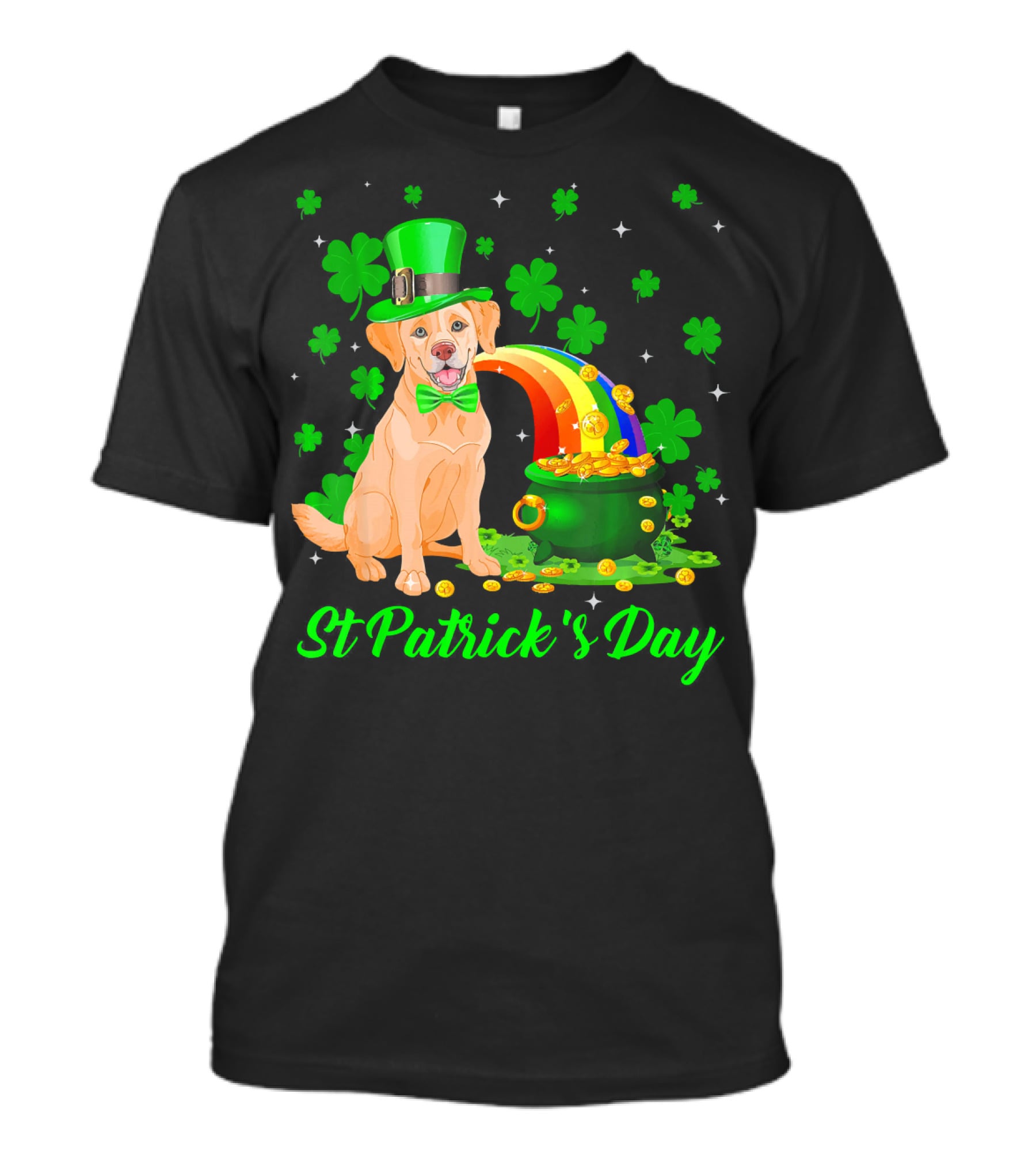 St Patrick's Day Leprechaun Golden Retriever T-Shirt