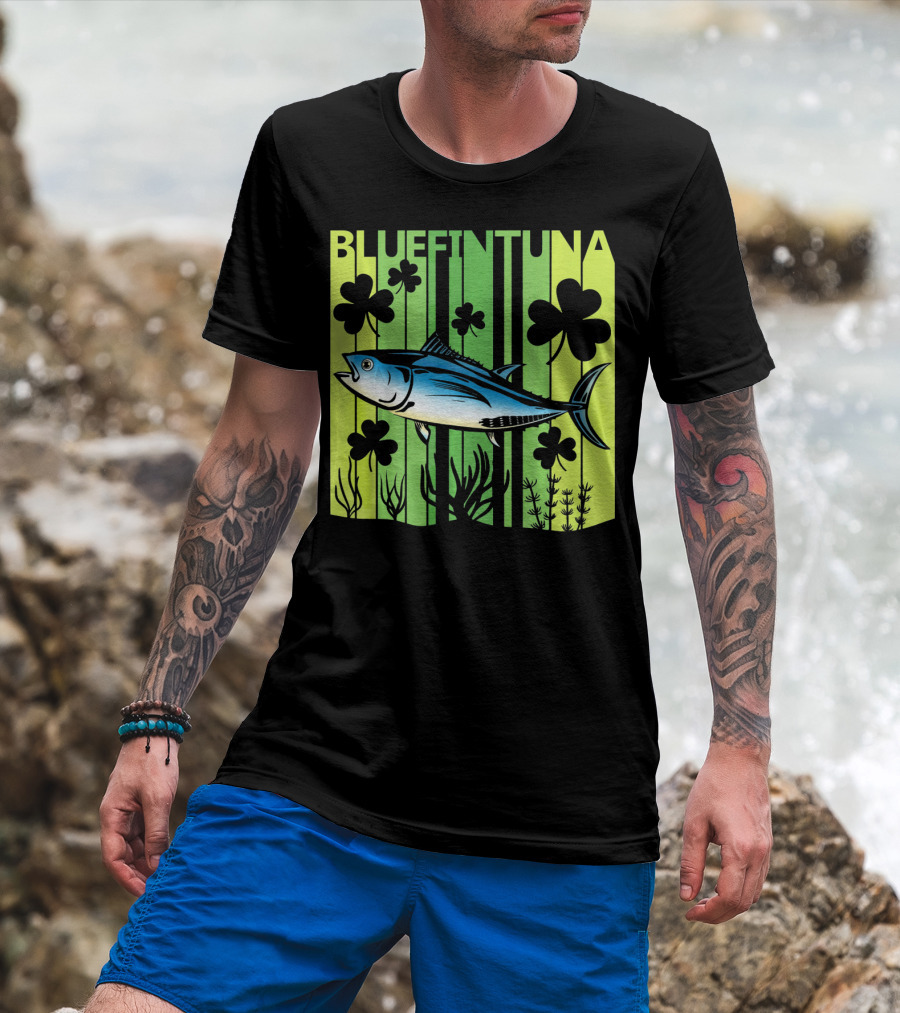 Bluefin Tuna Clover Luck T-Shirt