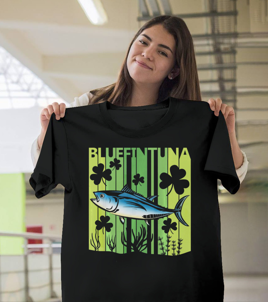Bluefin Tuna Clover Luck T-Shirt