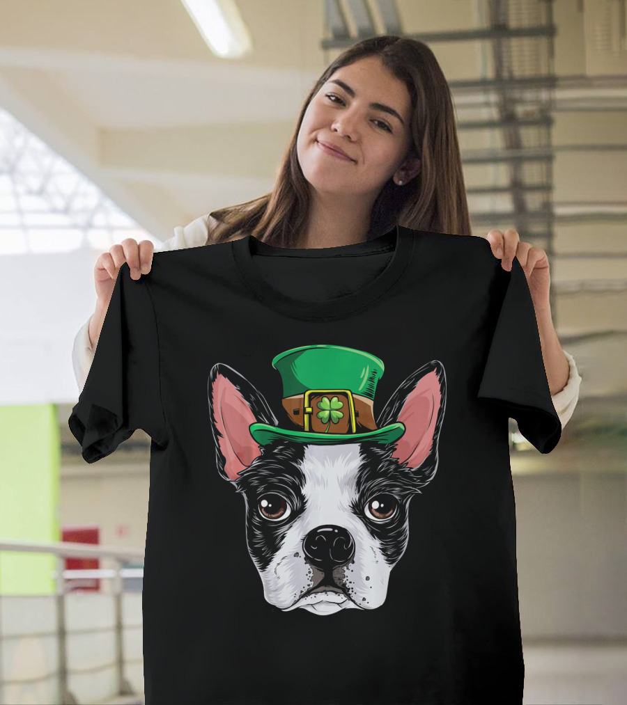 Boston Terrier Saint Patrick's Day Hat T-Shirt