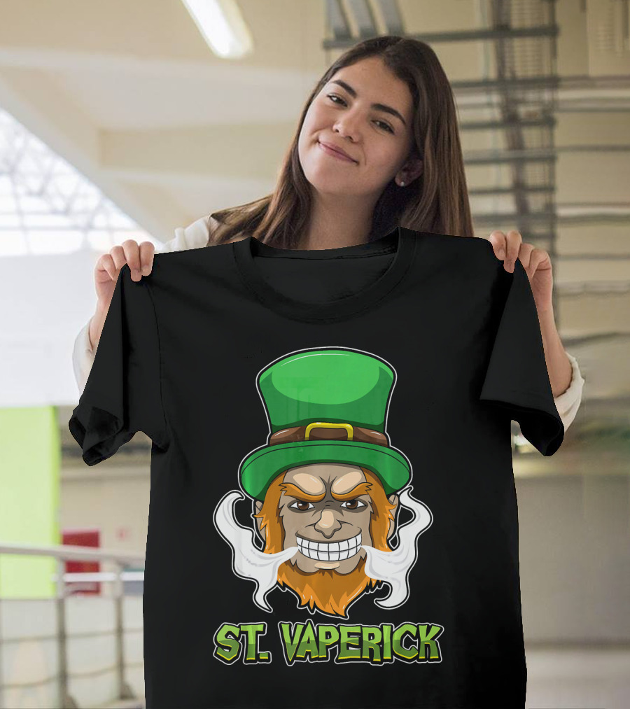 St. Vaperick Green Vaping Leprechaun T-Shirt