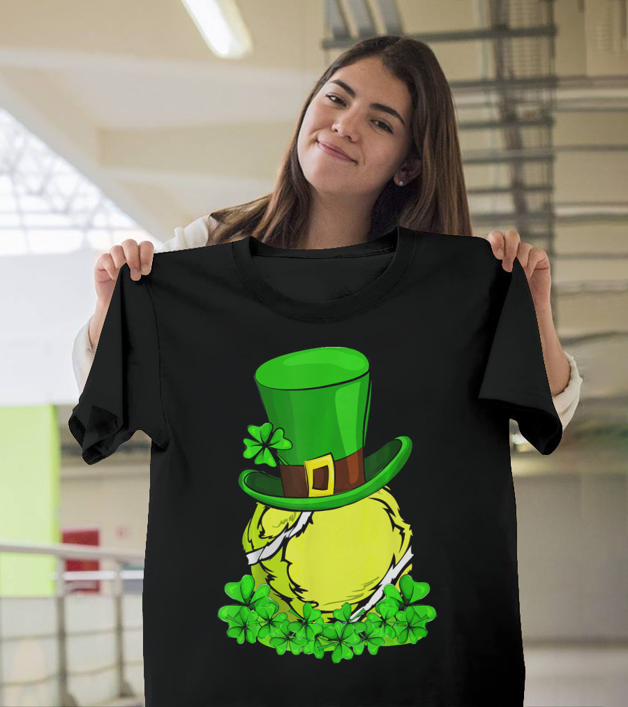 Leprechaun Hat Shamrock Tennis Ball St Patrick T-Shirt