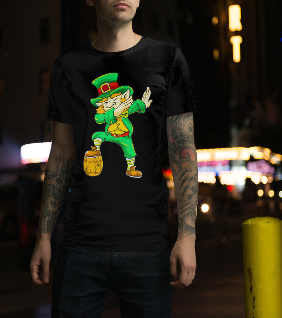 Dabbing Leprechaun Irish St Patrick's Day Beer Keg T-Shirt
