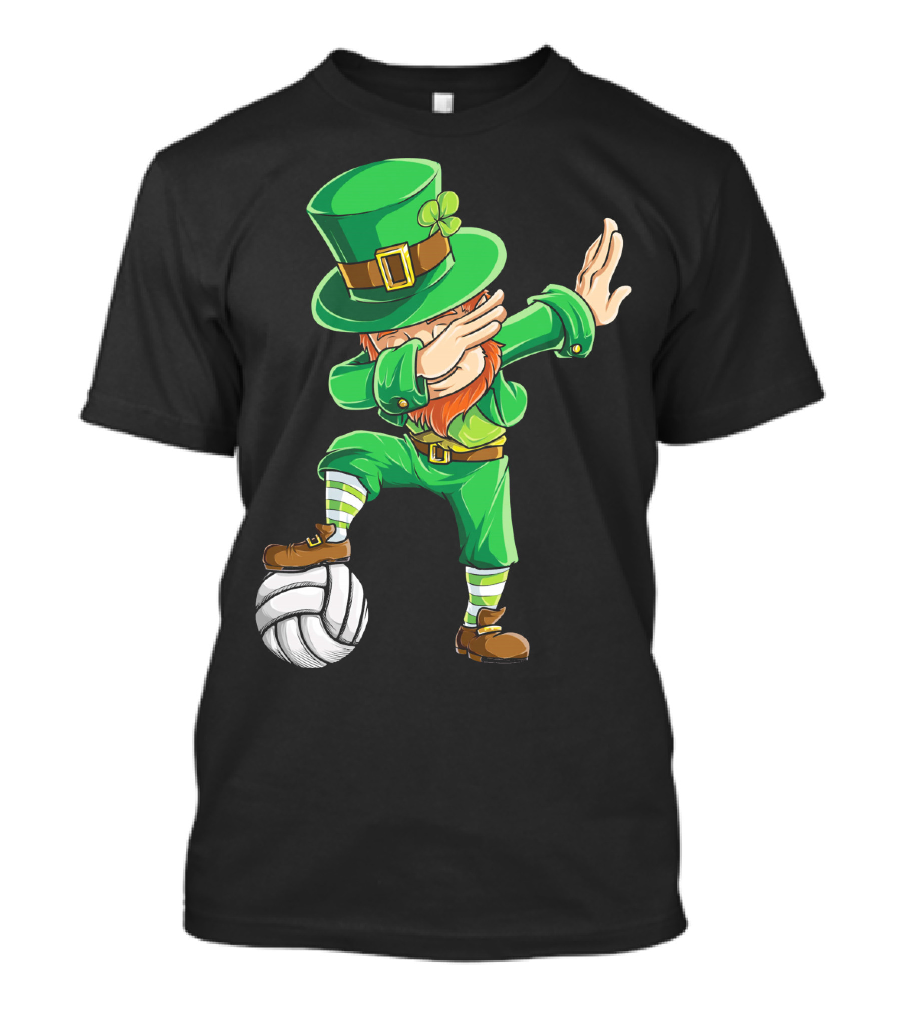 Dabbing Leprechaun With Volleyball T-Shirt