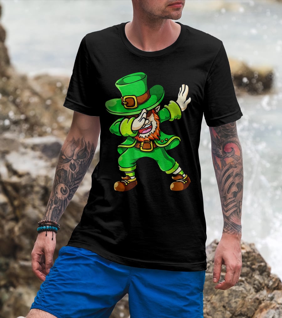 St Patricks Day Dabbing Leprechaun Irish Celebration T-Shirt