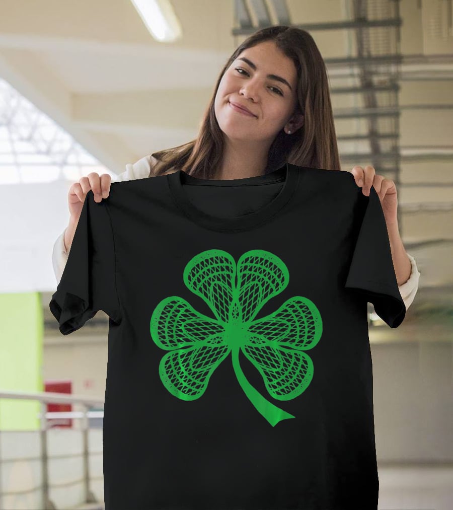 Shamrock Lacrosse Lucky Green Clover T-Shirt