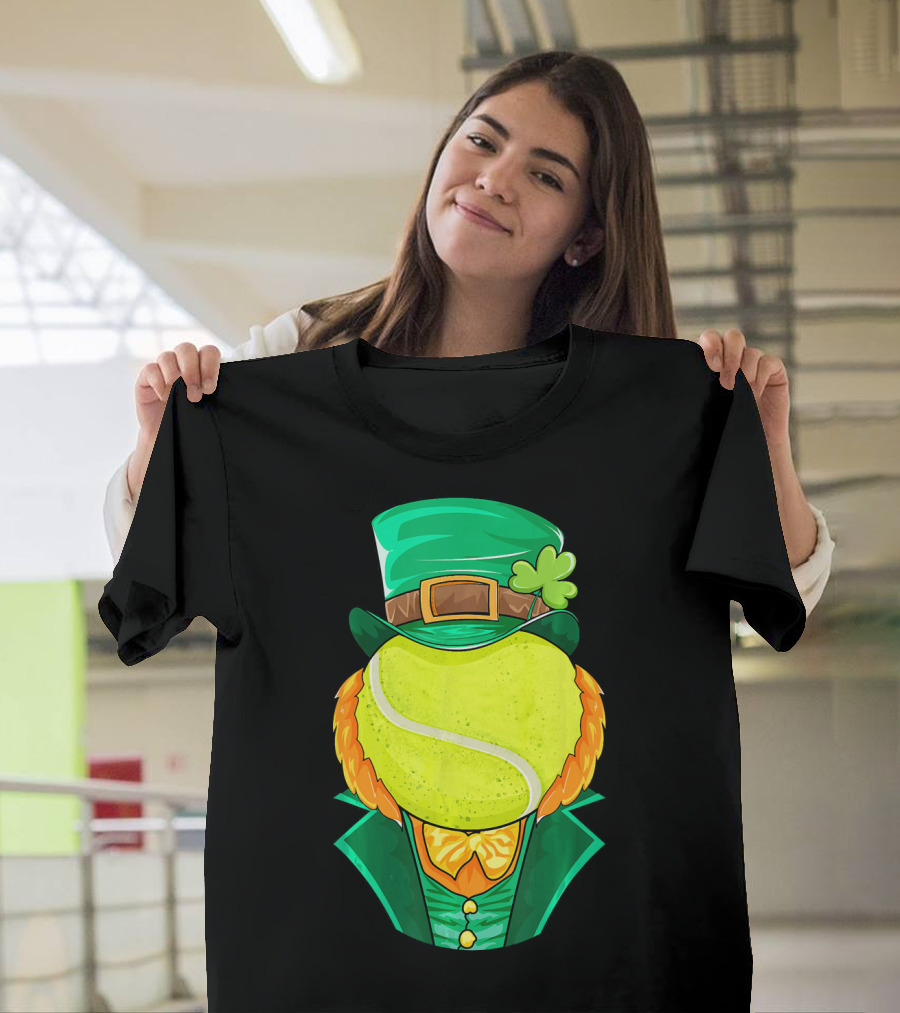Leprechaun Tennis Ball Head St Patrick's Day Fun T-Shirt