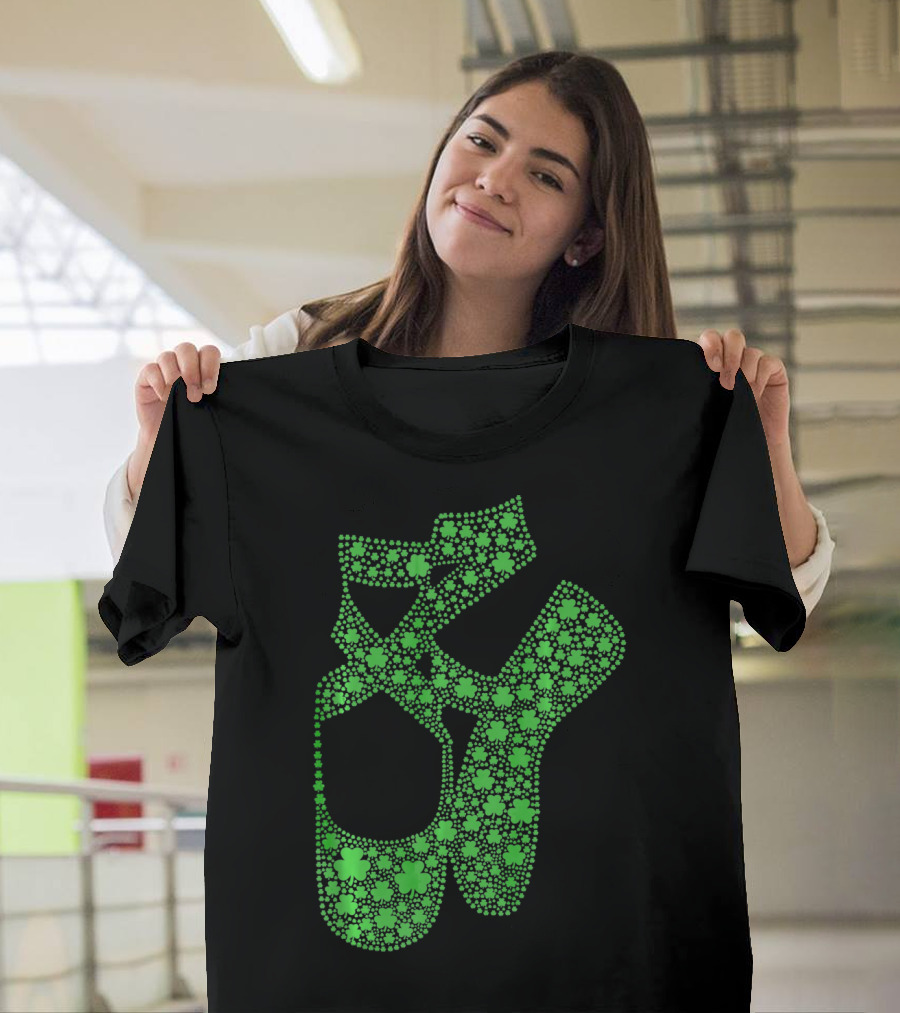 Shamrock Ballet Shoes St. Patricks Day Celebration T-Shirt