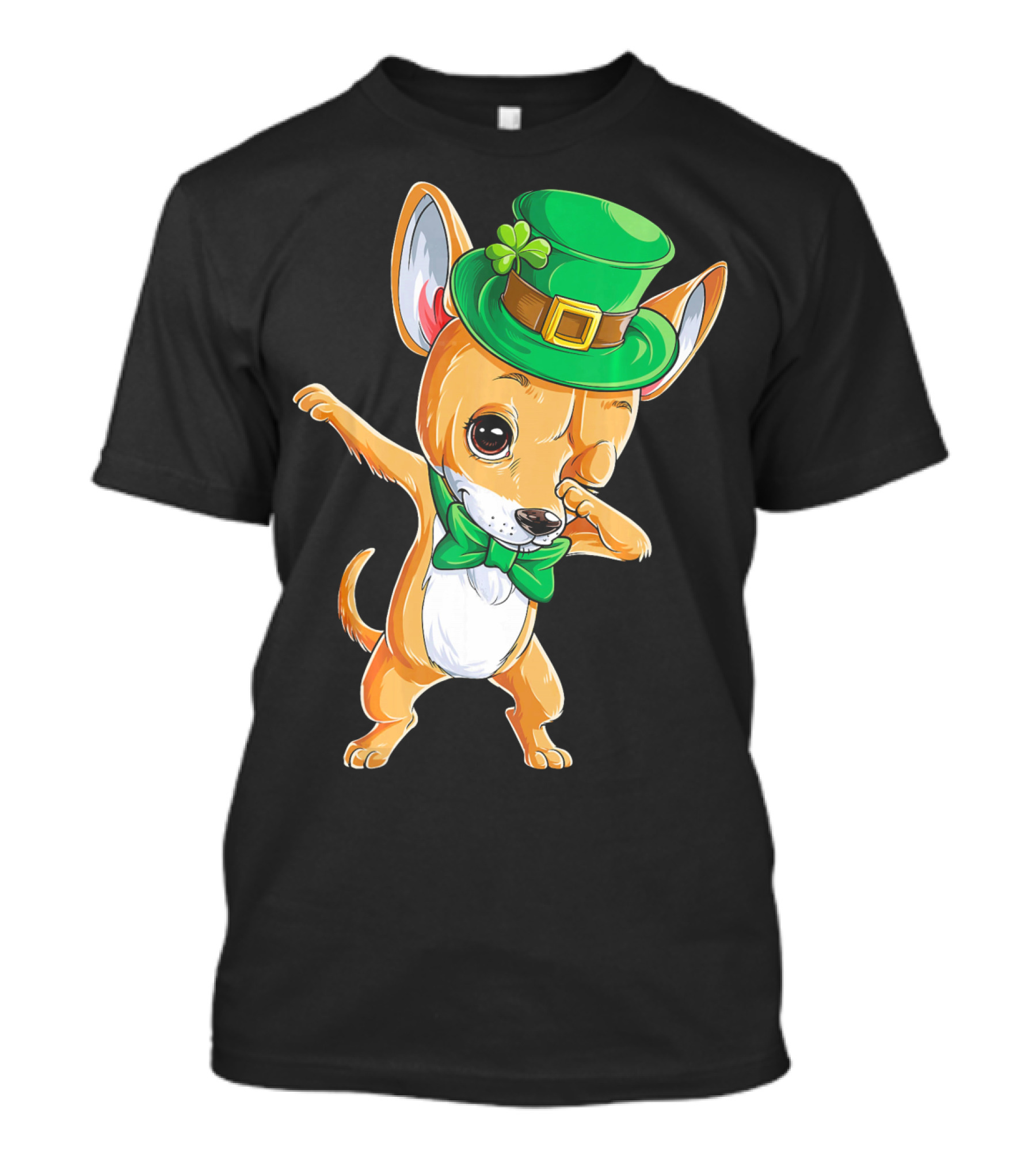 St. Patrick's Day Dabbing Chihuahua Leprechaun Hat T-Shirt