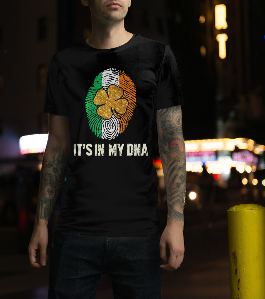It's In My Irish DNA Fingerprint Shamrock St Patrick's Day T-Shirt