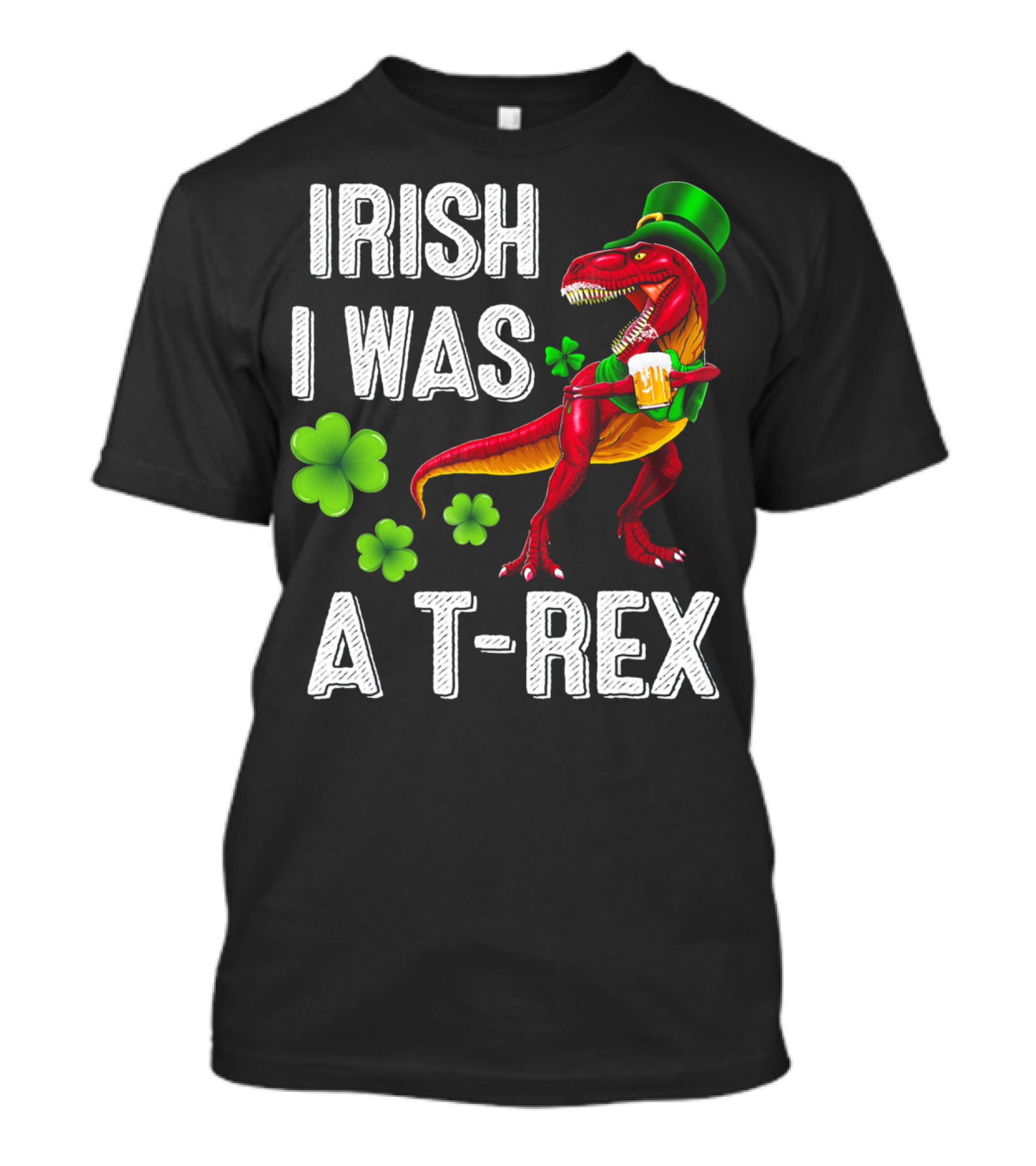 Irish I Was A T-Rex St Patricks Day Rex Irish Grawr T-Shirt