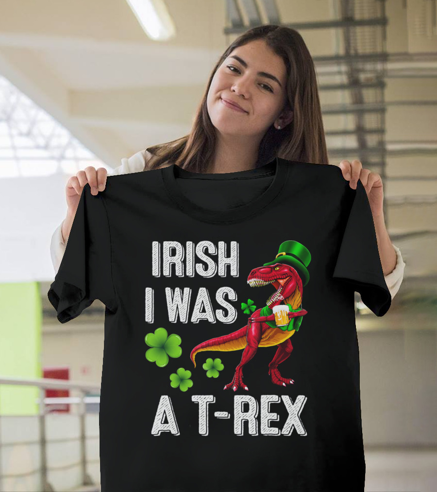 Irish I Was a T-Rex St Patricks Day Rex Irish Grawr T-Shirt