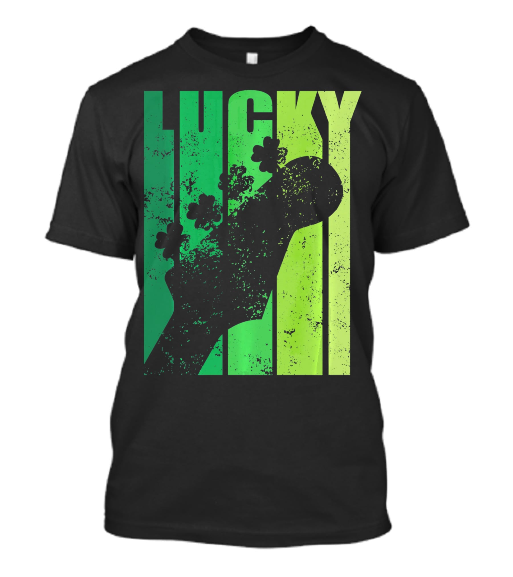 Lucky Irish Shamrock Guitar T-Shirt