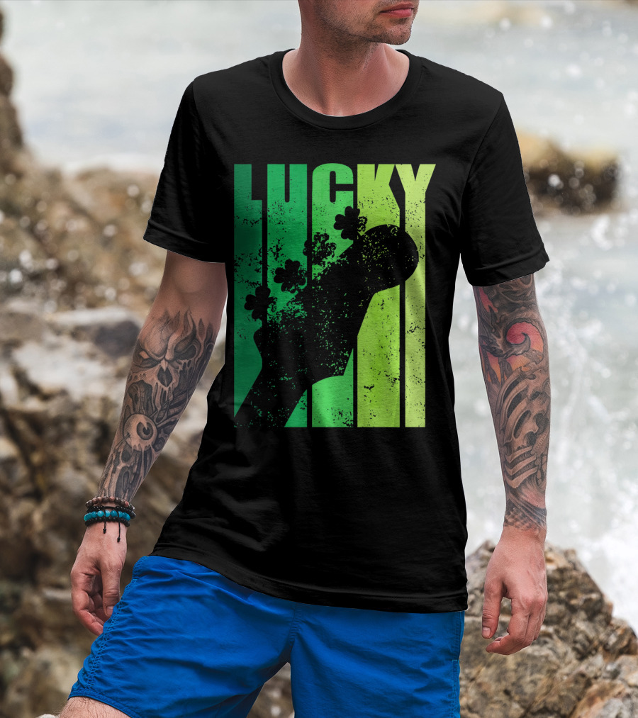 Lucky Irish Shamrock Guitar T-Shirt