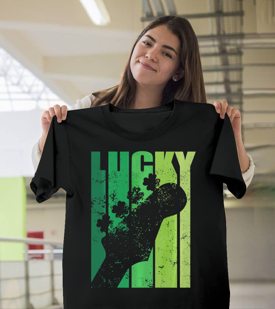 Lucky Irish Shamrock Guitar T-Shirt