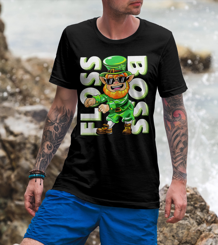 Floss Boss Leprechaun Dance St. Patrick's Day T-Shirt