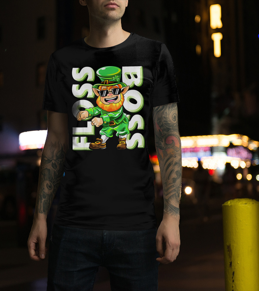 Floss Boss Leprechaun Dance St. Patrick's Day T-Shirt