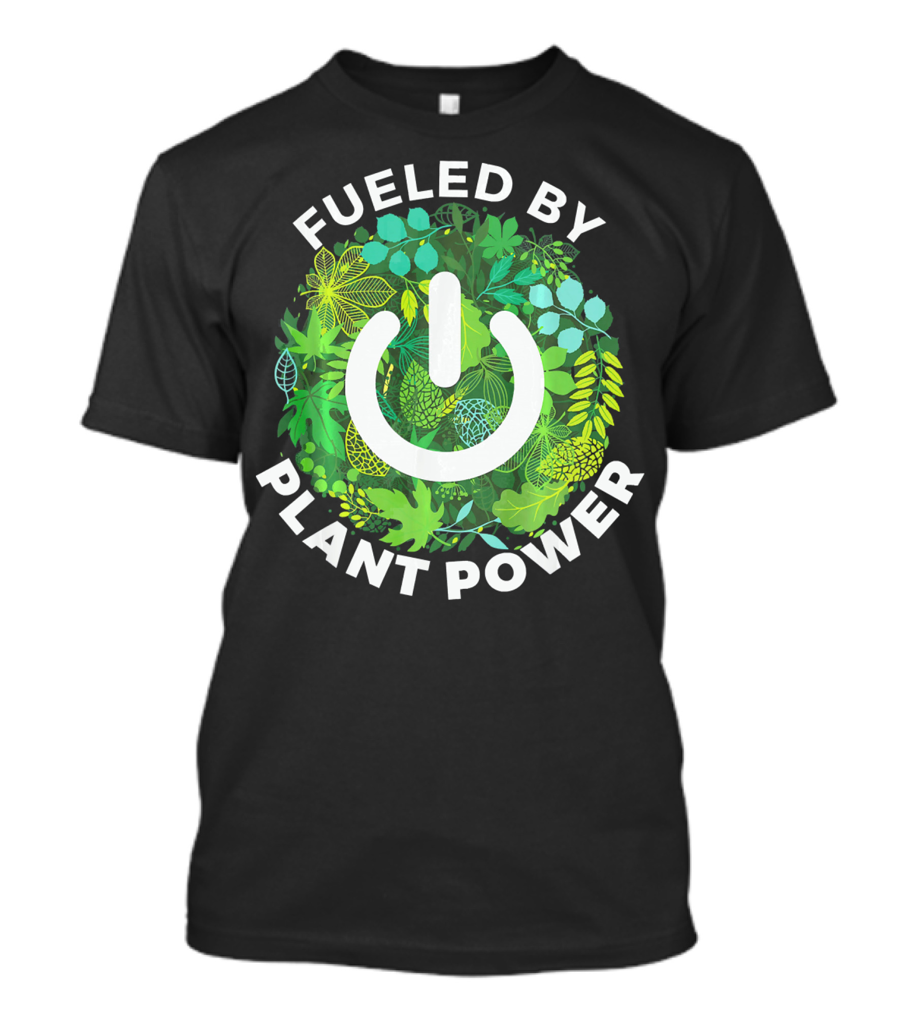 Fueled By Plant Power Eco Energy Symbol Vegetarian T-Shirt