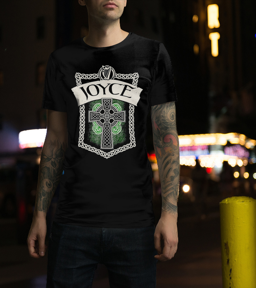 JOYCE Irish Name Celtic Knotwork And Cross T-Shirt