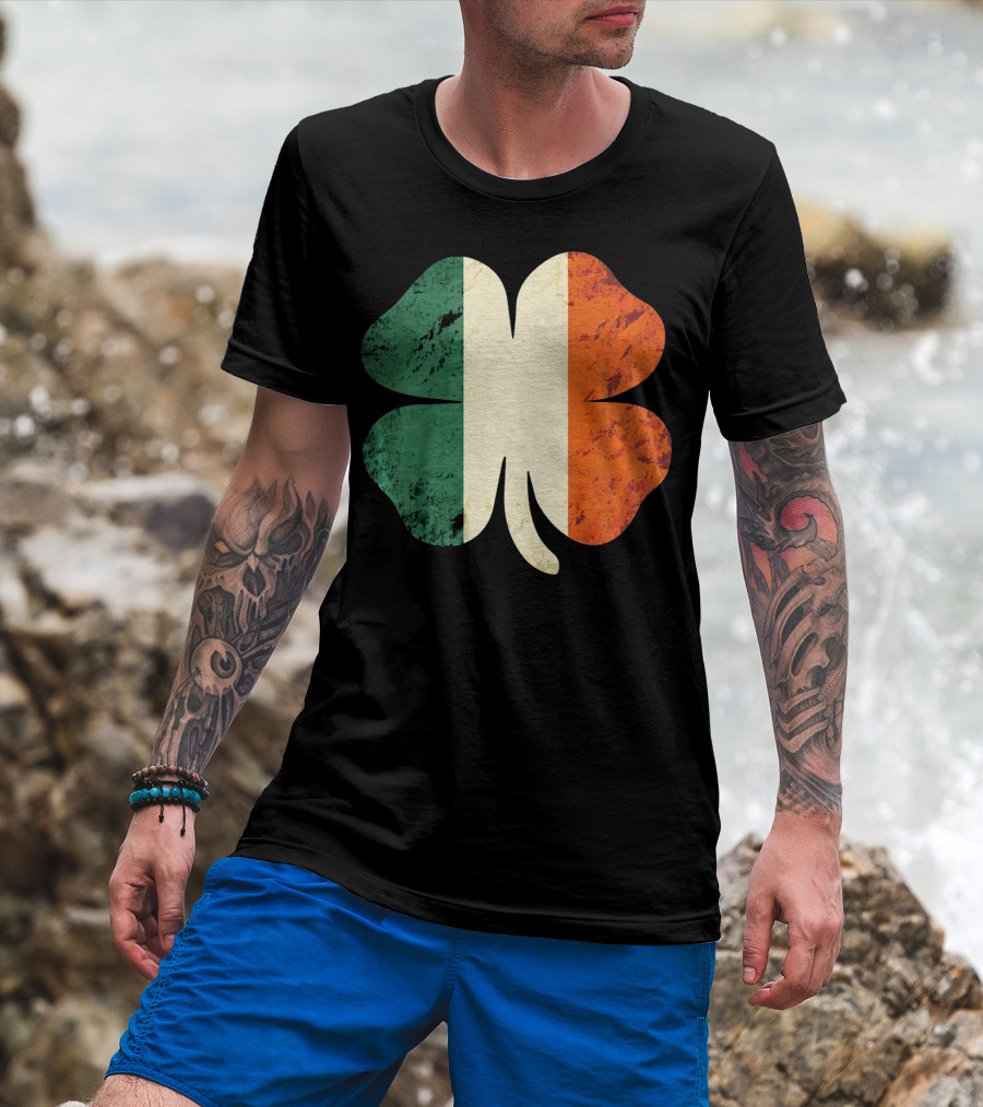 Irish Shamrock Ireland Flag St Patrick's Day T-Shirt