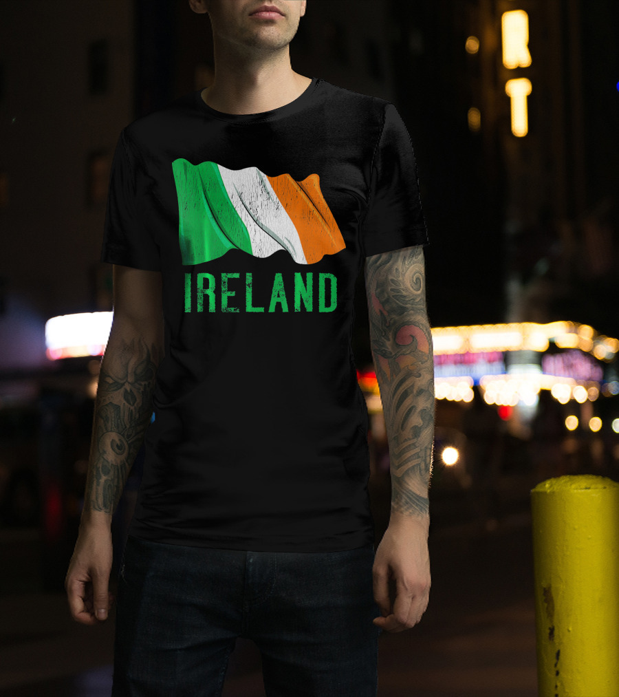 Vintage Ireland Flag Irish Retro St. Pat Ireland T-Shirt