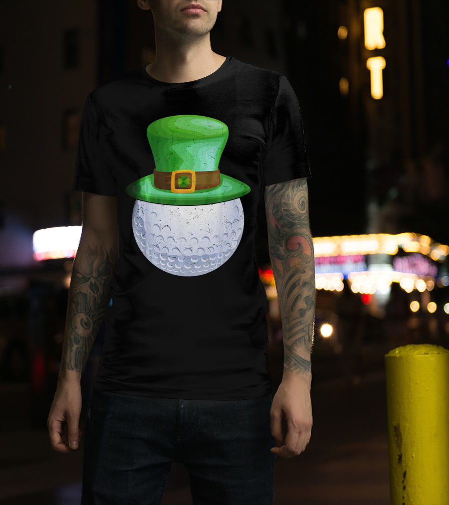 Leprechaun Hat On Golf Ball T-Shirt